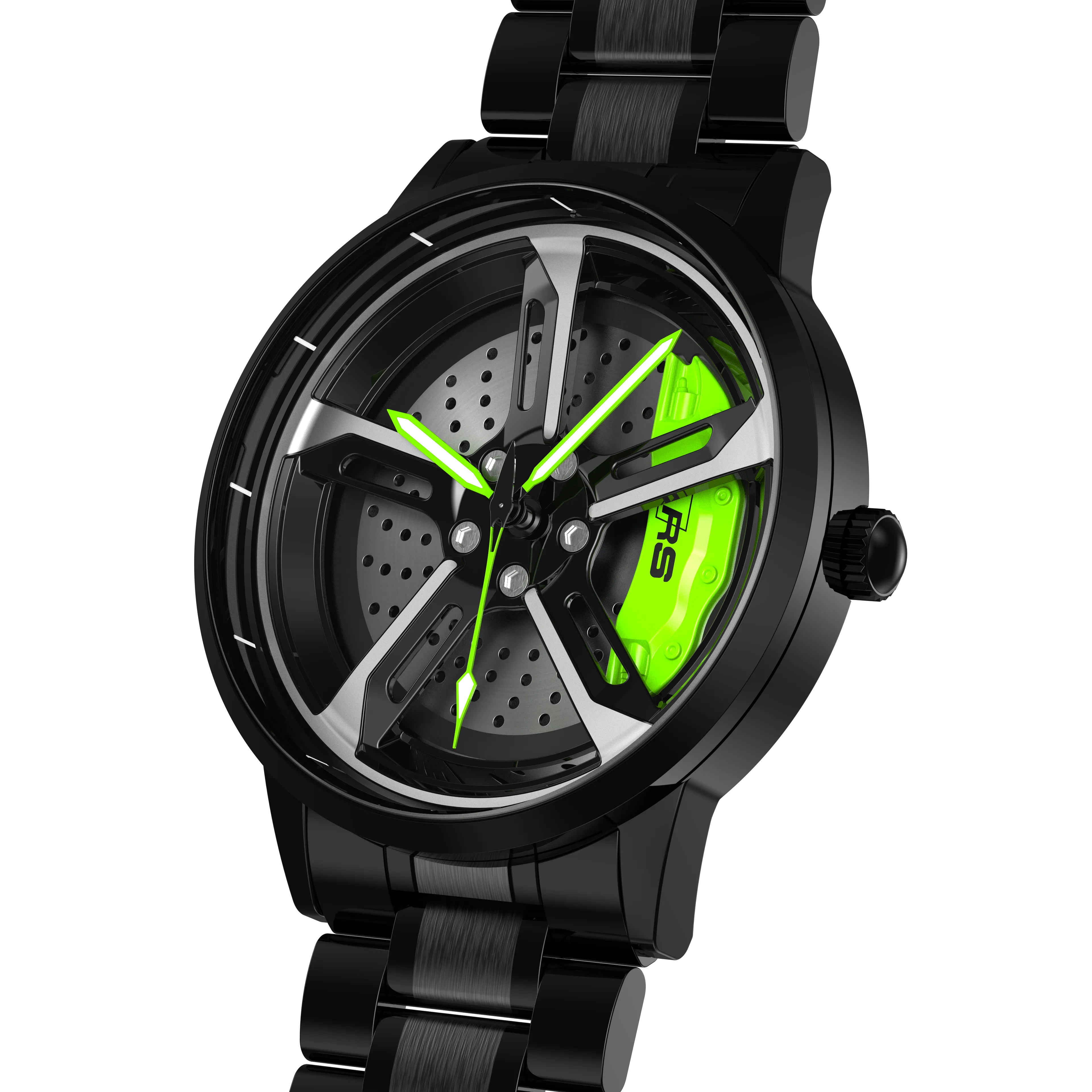 Shop Green Vorsprung RS7 Gyro - Metal Strap | VNX Watches